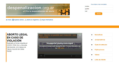 Desktop Screenshot of despenalizacion.org.ar
