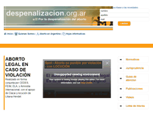 Tablet Screenshot of despenalizacion.org.ar